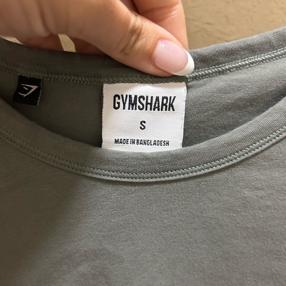 Gymshark Gray/Dark Green Fitted Short Sleeve Tee - Picture 3 of 3